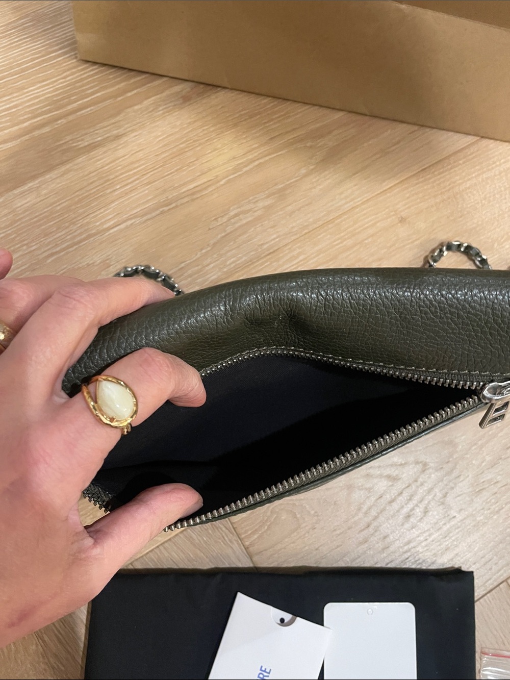 NWT Zadig & Voltaire Rock Crossbody Bag in Green/ Kaki - Picture 8 of 12